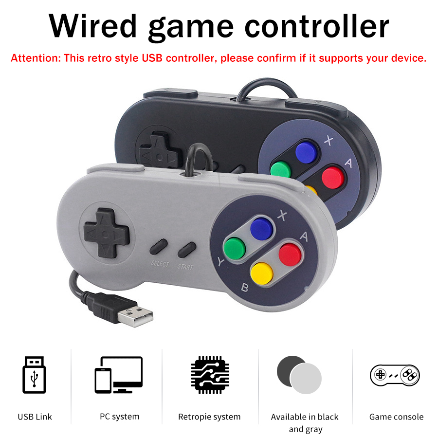 Raspberry Pi Retropie - Manette de jeu rétro USB SNES,