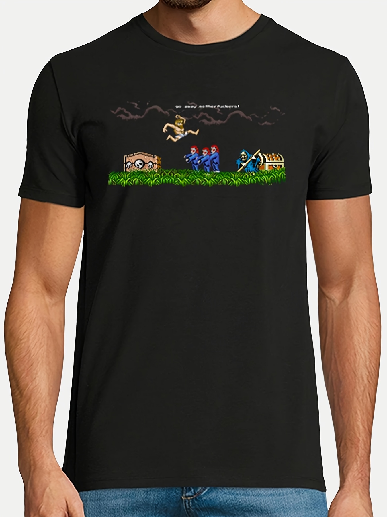Retro Gaming Art - T-shirt graphique rétro Ghosts 'N Goblins