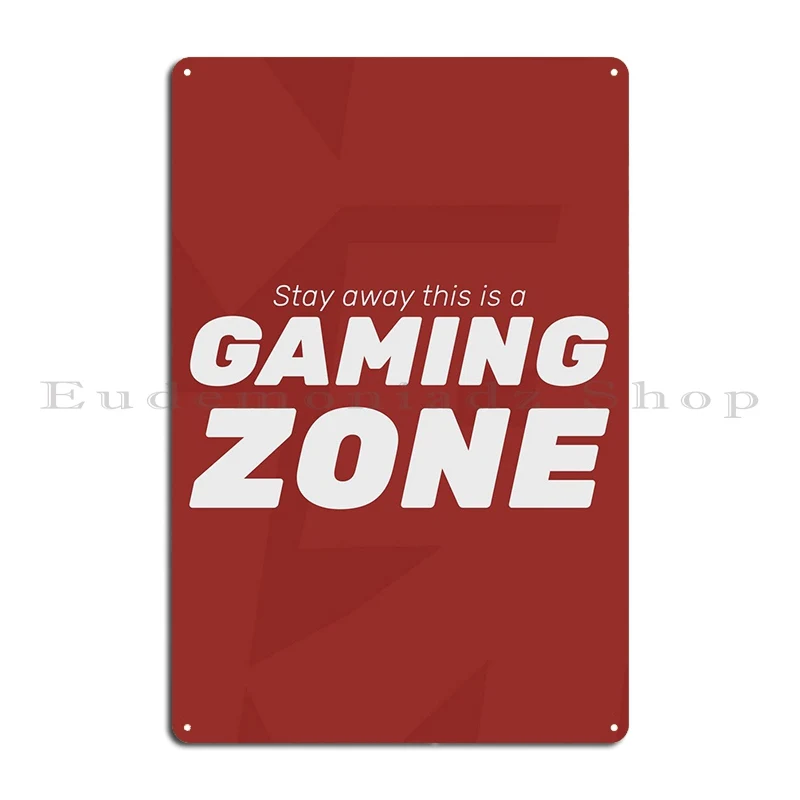 Retro Gaming Zone - Panneaux métalliques Stay Away Gaming Zone,