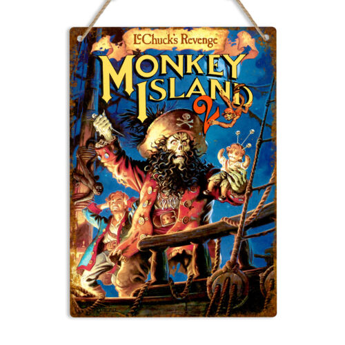 Retro Gaming Island - MONKEY ISLAND 2 Plaque murale vintage
