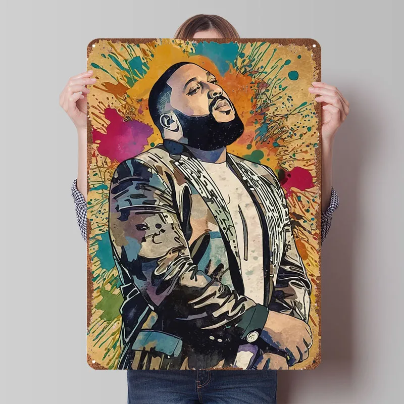 Retro Gaming At Home - Affiche DJ Khaled, Panneaux Métalliques Chanteur