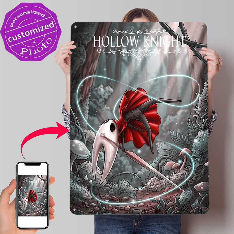 Retro Gaming At Home - Affiche métallique Hollow Knight Hornet, art