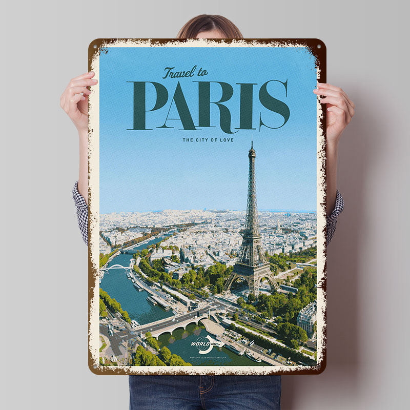 Retro Gaming Paris - Affiche imprimée « Voyage à Paris