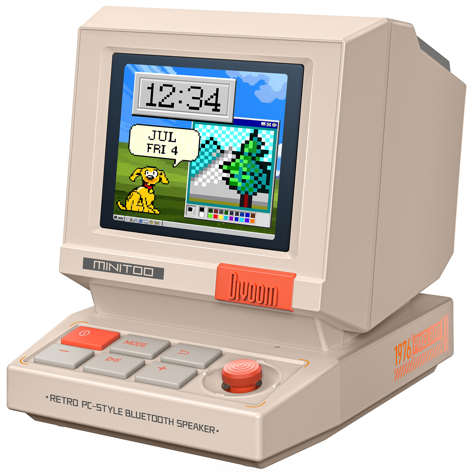 Retro Gaming Cabinet - Divoom MiniToo rétro Bluetooth haut-parleur Portable