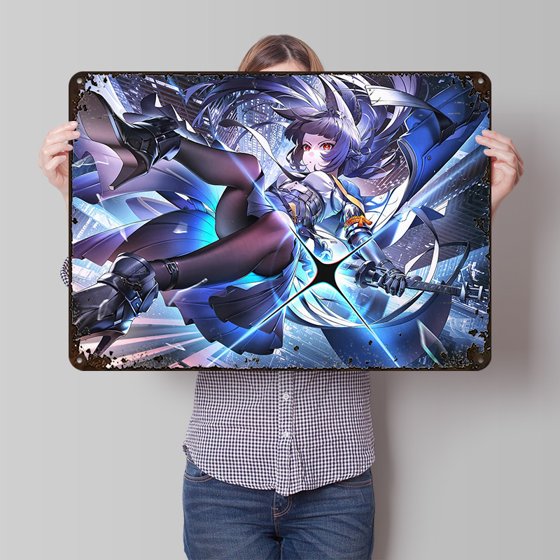 Retro Gaming Zone - Affiche métallique Hoshimi Miyabi Zenless Zone