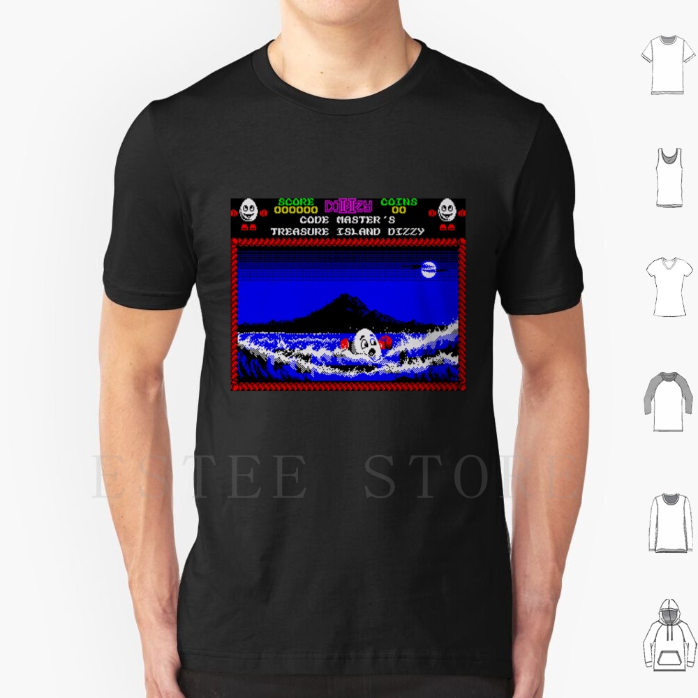 Retro Gaming Island - T-shirt motif Dizzy Treasure Island pour