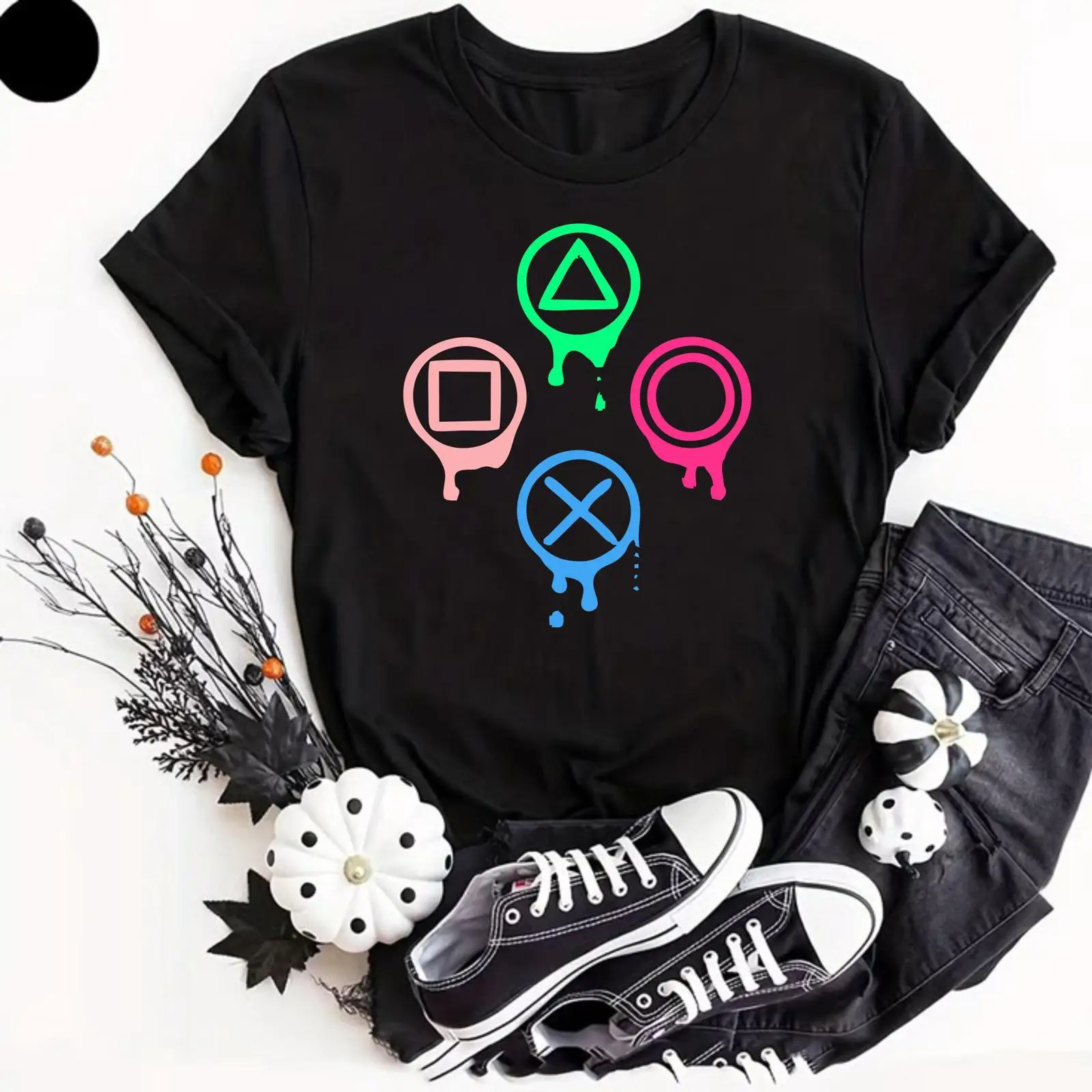 T-shirt avec icônes de manette - Retro Gaming Icons avis et prix