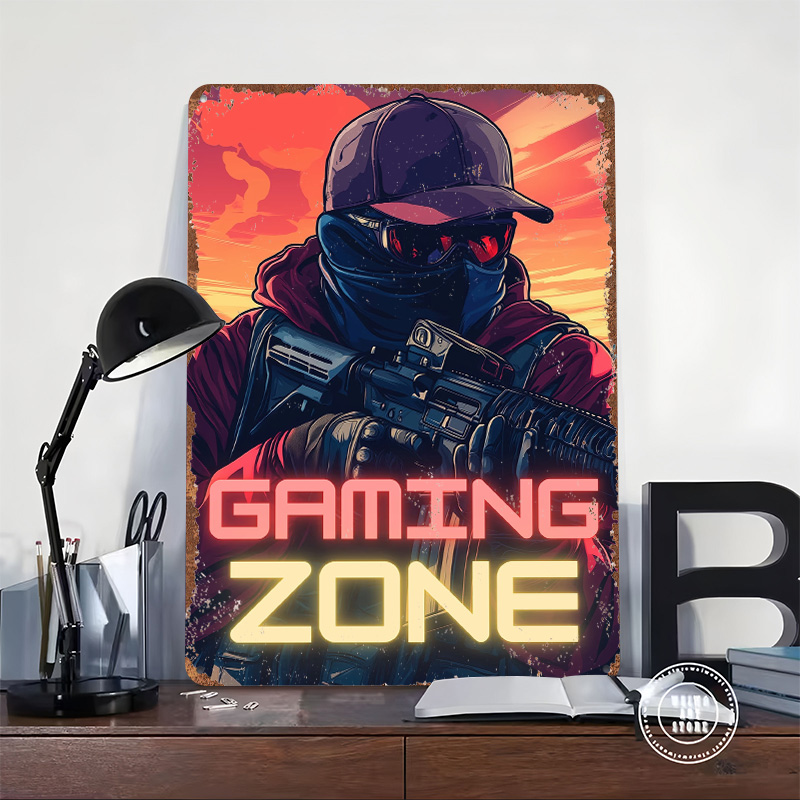 Gaming Zone – Affiche en tôle  - Retro Gaming Zone avis et prix