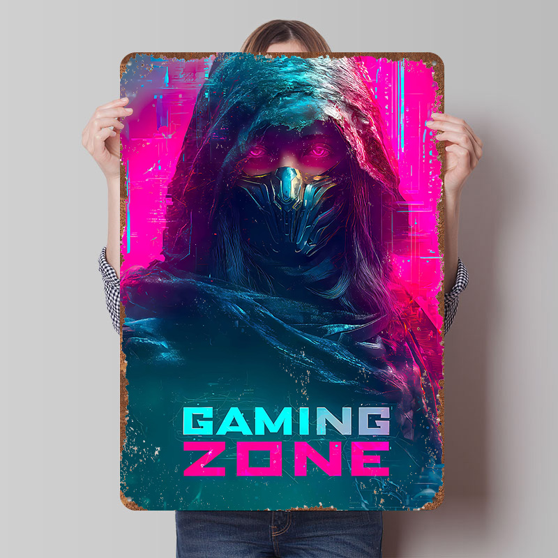 Affiche en tôle Gaming Zone Ni - Retro Gaming Zone avis et prix