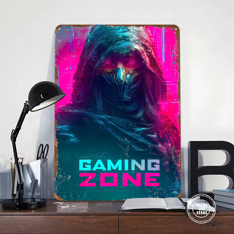 Affiche en tôle Gaming Zone Ni - Retro Gaming Zone avis et prix