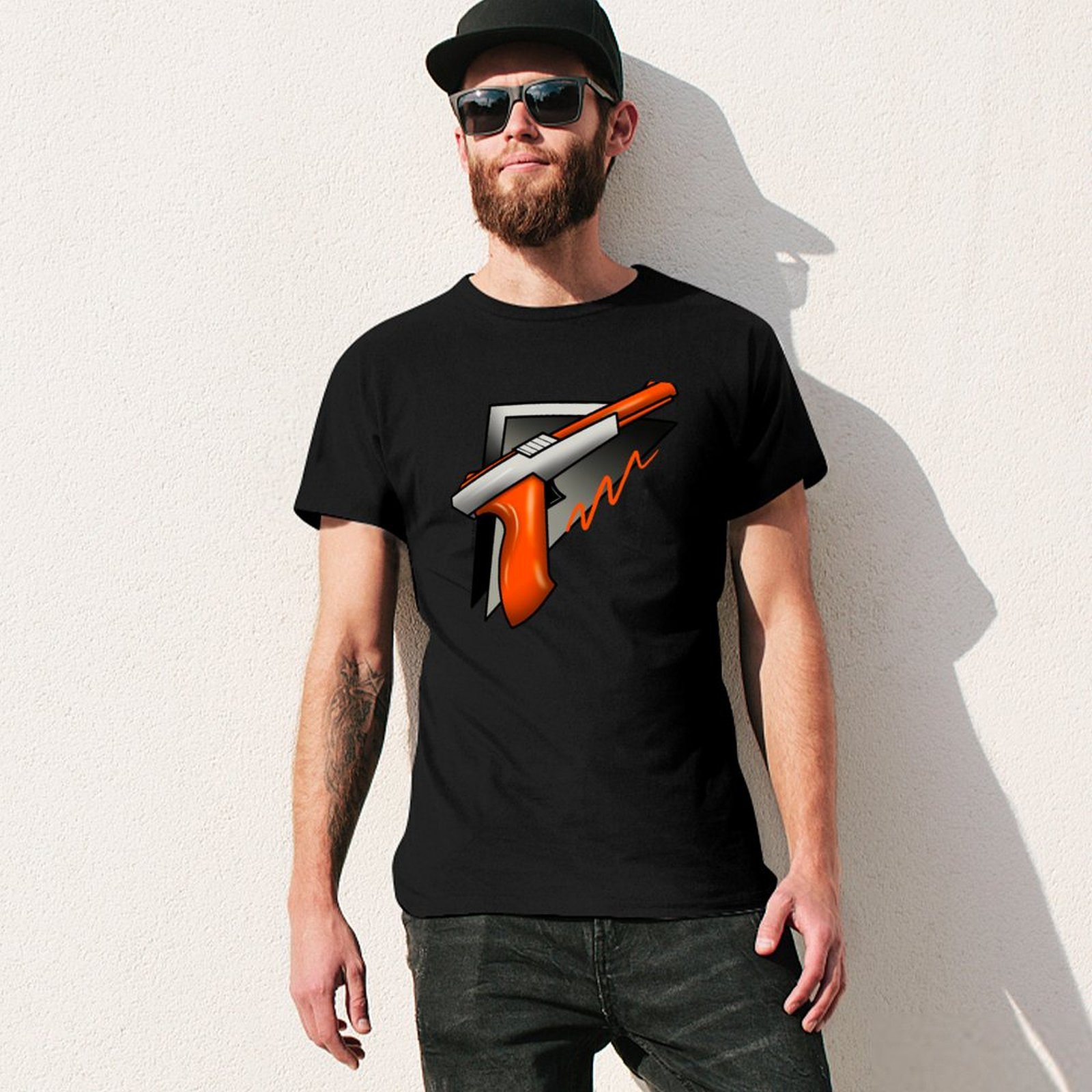 T-shirt à manches courtes avec - Retro Gaming Light Gun avis et prix