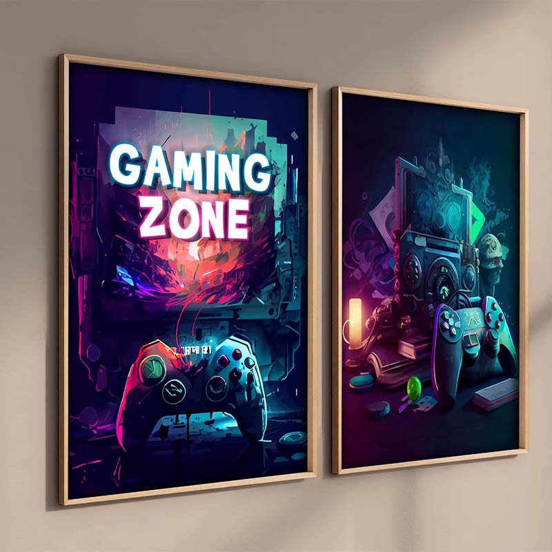 Affiche de zone de jeu rétro P - Retro Gaming Zone avis et prix