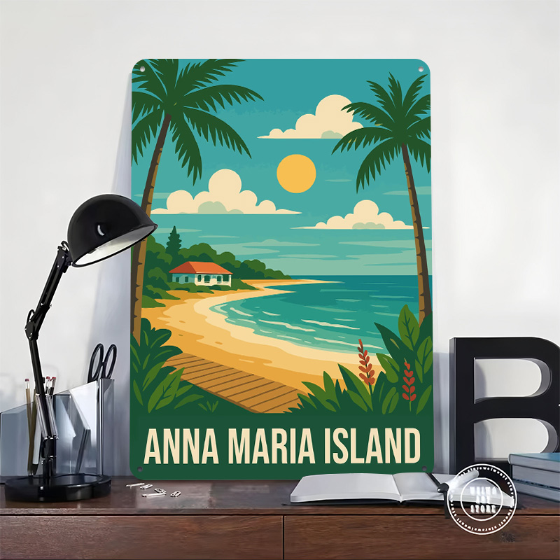 Affiche métallique de voyage A - Retro Gaming Island avis et prix