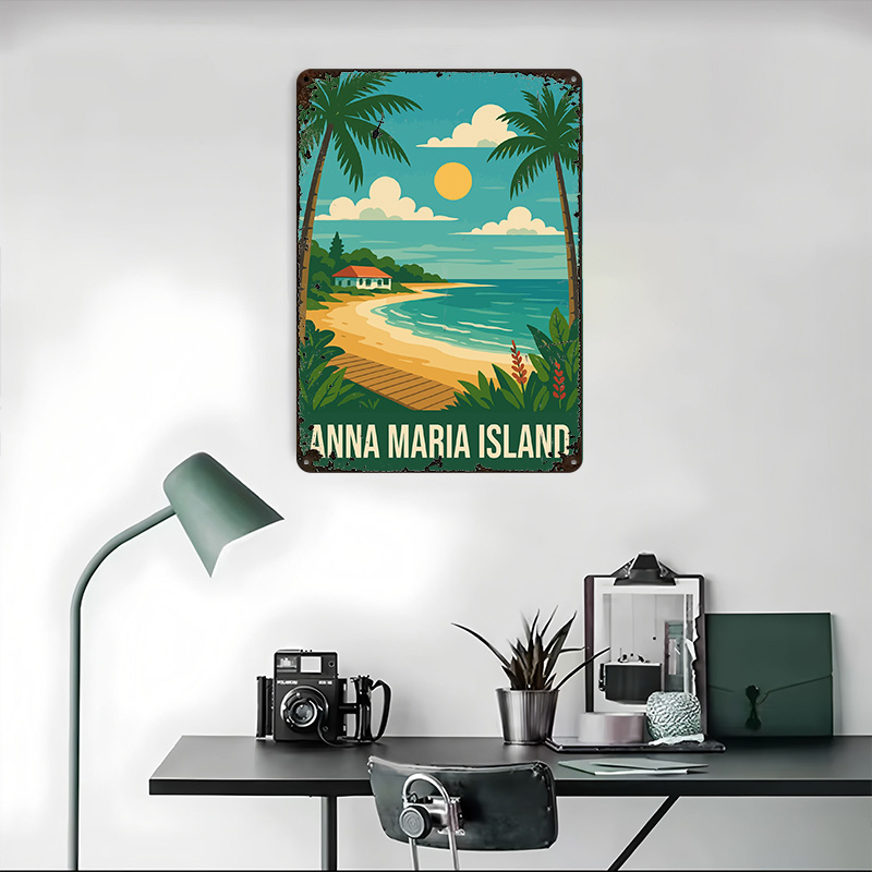 Affiche métallique de voyage A - Retro Gaming Island avis et prix