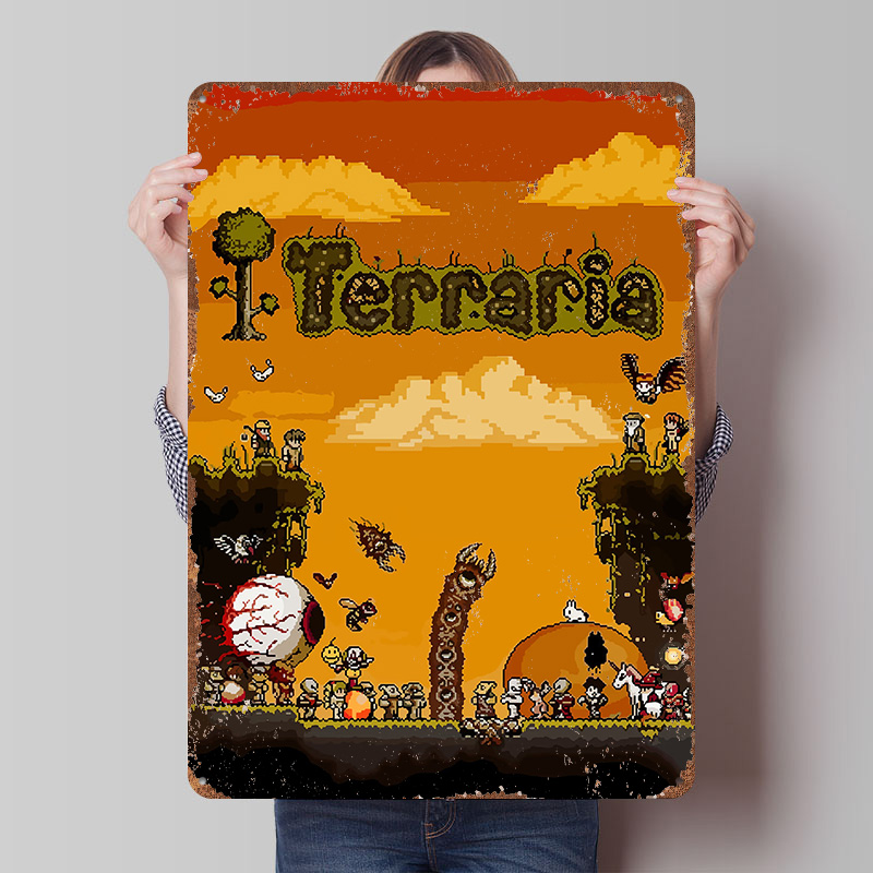 Affiche imprimée Terraria Pixe - Retro Gaming At Home avis et prix