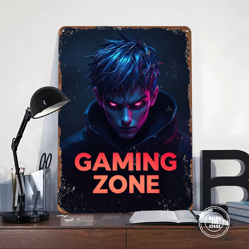 Plaque en métal personnalisée  - Retro Gaming Zone avis et prix
