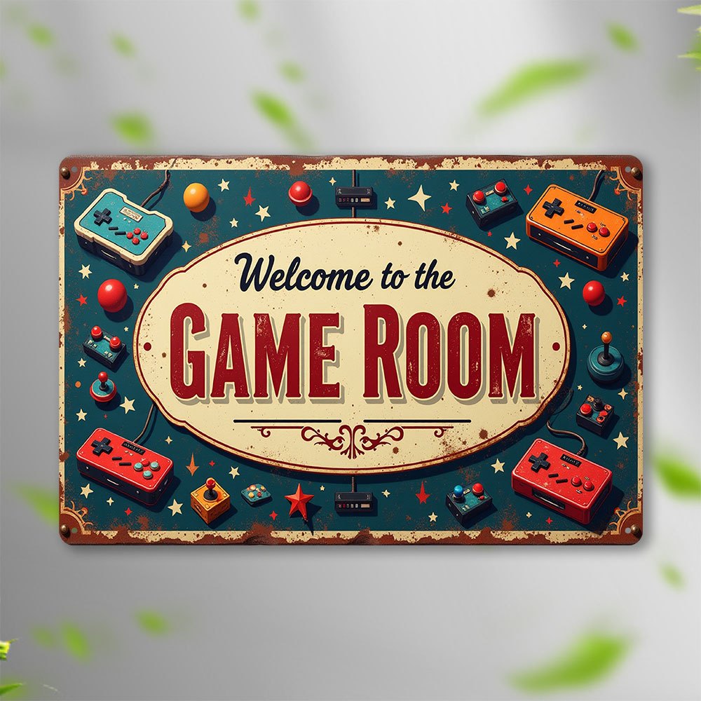 Panneau vintage en métal « Bie - Retro Gaming Icons avis et prix