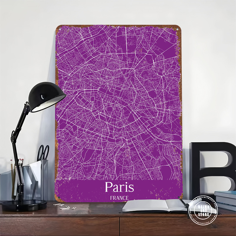 Affiche imprimée Carte de Pari - Retro Gaming Paris avis et prix