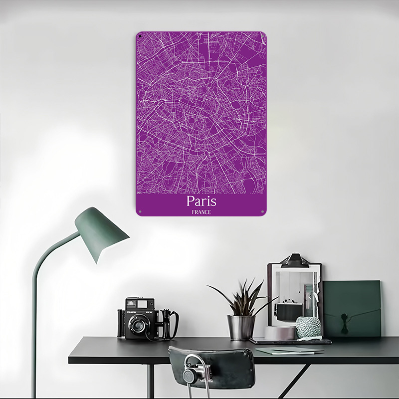 Affiche imprimée Carte de Pari - Retro Gaming Paris avis et prix