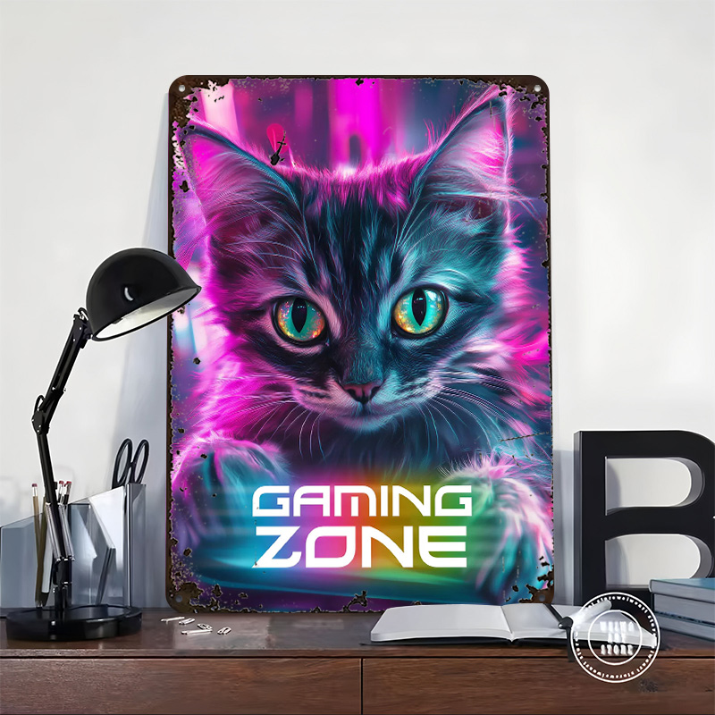 Gamer Cat - Affiche imprimée G - Retro Gaming Zone avis et prix