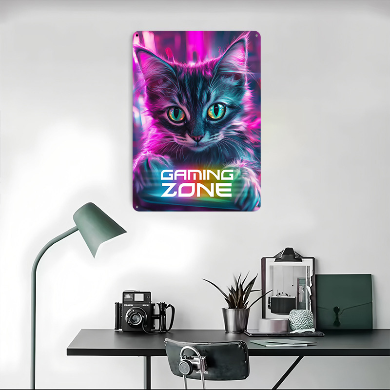Gamer Cat - Affiche imprimée G - Retro Gaming Zone avis et prix
