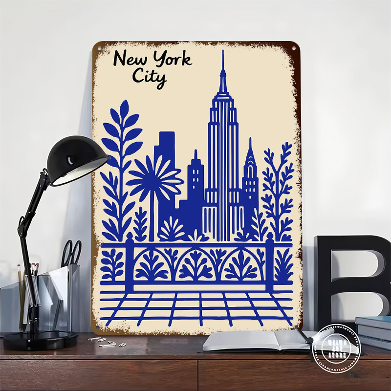 Affiche bleue de la ville de N - Retro Gaming At Home avis et prix