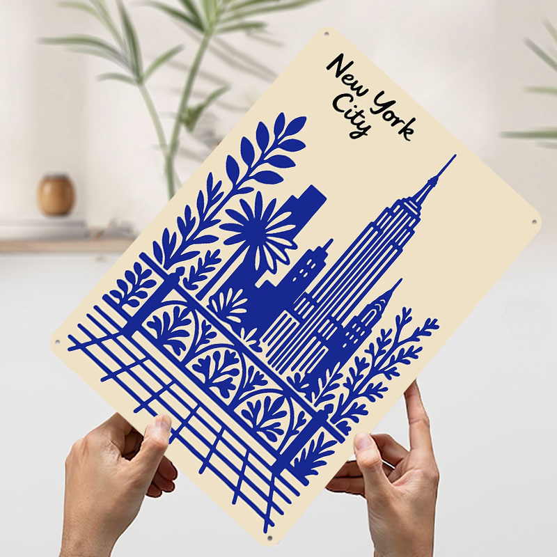 Affiche bleue de la ville de N - Retro Gaming At Home avis et prix