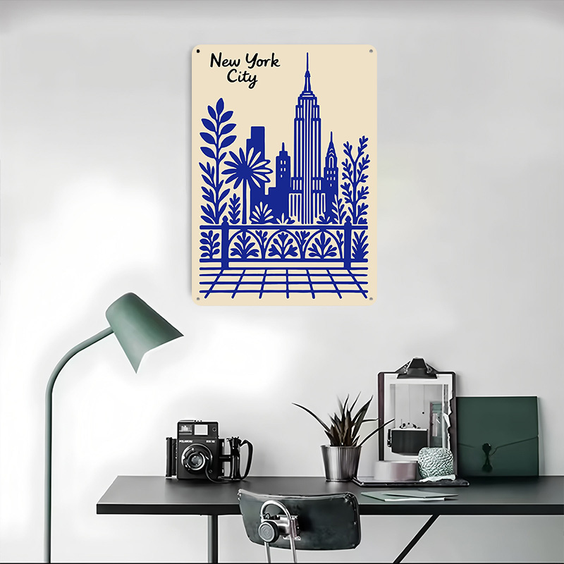 Affiche bleue de la ville de N - Retro Gaming At Home avis et prix