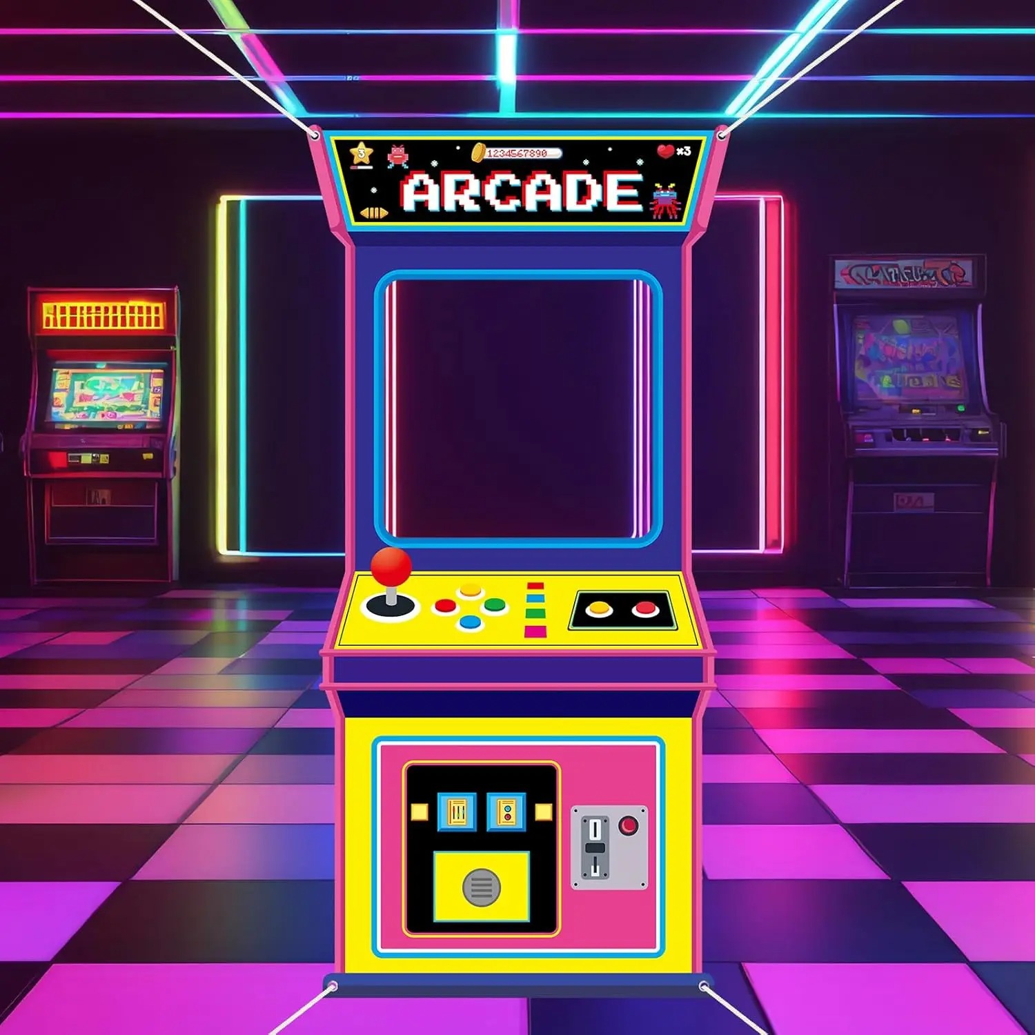 Toile de fond pour photomaton  - Retro Gaming Cabinet avis et prix