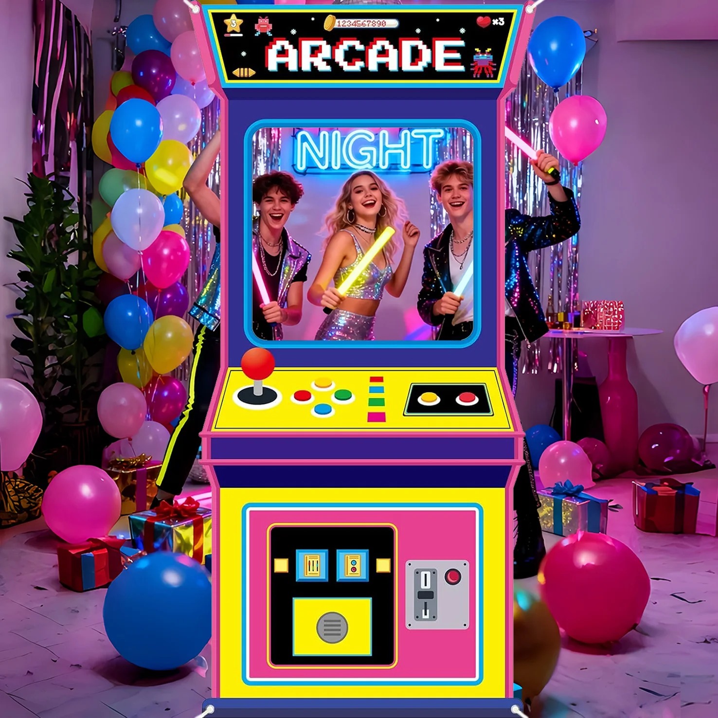 Toile de fond pour photomaton  - Retro Gaming Cabinet avis et prix