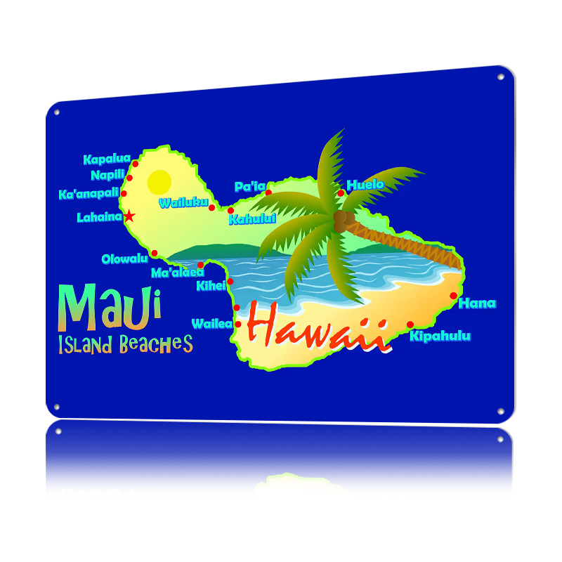 Affiche en tôle de la carte de - Retro Gaming Island avis et prix