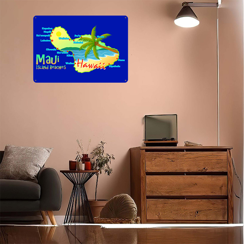 Affiche en tôle de la carte de - Retro Gaming Island avis et prix