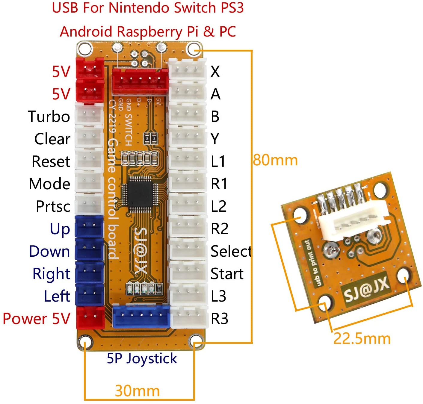 Encodeur USB 5 en 1 à latence  - Raspberry Pi Retropie avis et prix
