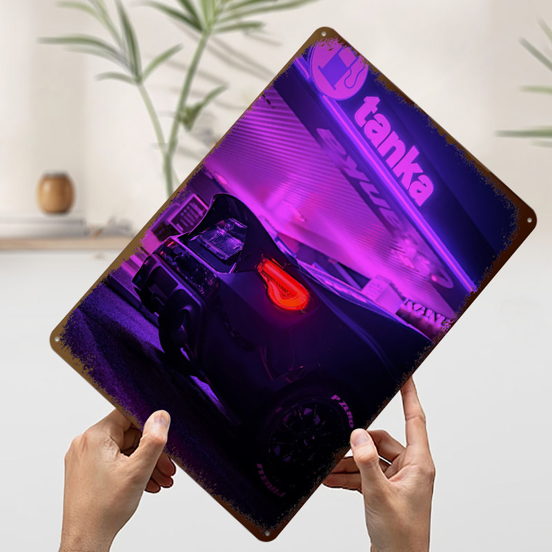 Plaque en métal noire personna - Retro Gaming At Home avis et prix