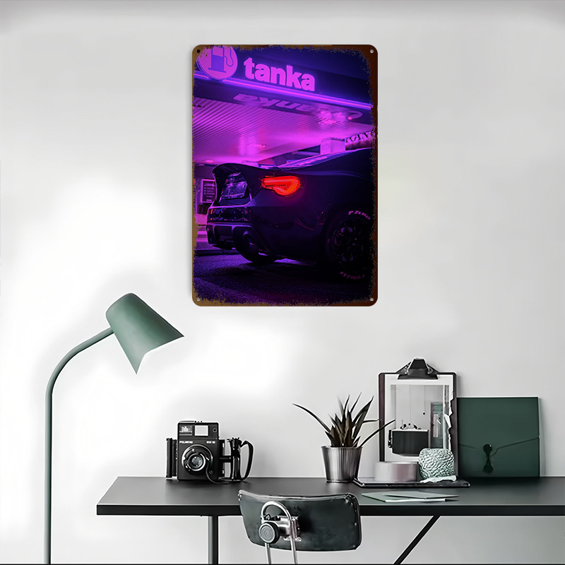 Plaque en métal noire personna - Retro Gaming At Home avis et prix